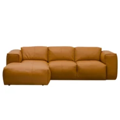 HUDSON Ecksofa 3-Sitzer Mit Longchair Davorstehend Links Echtleder -Bestes Möbelhaus Geschäft 71000973 1