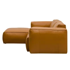 HUDSON Ecksofa 3-Sitzer Mit Longchair Davorstehend Links Echtleder -Bestes Möbelhaus Geschäft 71000973 2