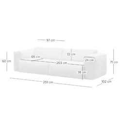HUDSON Sofa 3-Sitzer Echtleder -Bestes Möbelhaus Geschäft 71000981 11