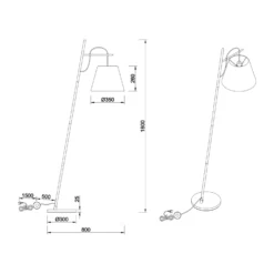 COVA Stehleuchte -Bestes Möbelhaus Geschäft 71001088 2
