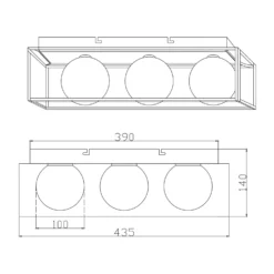 Q-BALL Deckenleuchte 3-flammig -Bestes Möbelhaus Geschäft 71001090 3