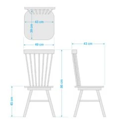 JALENAS Esszimmerstuhl 2er-Set -Bestes Möbelhaus Geschäft 71001561 14