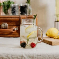 REFRESH 6x Trinkgläser Mason Mit Deckel 450ml -Bestes Möbelhaus Geschäft BUN00097 5