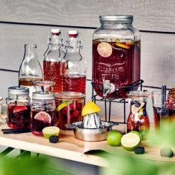 REFRESH 6x Trinkgläser Mason Mit Deckel 450ml -Bestes Möbelhaus Geschäft BUN00097 8