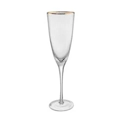 GOLDEN TWENTIES 4x Sektgläser Mit Goldrand Und Rillen 250ml -Bestes Möbelhaus Geschäft BUN00753 2