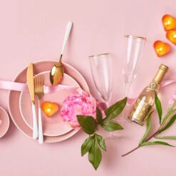 GOLDEN TWENTIES 4x Sektgläser Mit Goldrand Und Rillen 250ml -Bestes Möbelhaus Geschäft BUN00753 5