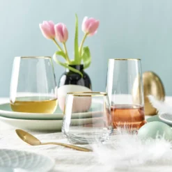 TOUCH OF GOLD 6x Gläser Mit Goldrand 345ml -Bestes Möbelhaus Geschäft BUN00826 4