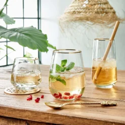 TOUCH OF GOLD 6x Longdrinkgläser Mit Goldrand 480ml -Bestes Möbelhaus Geschäft BUN00828 4