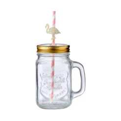 REFRESH 6x Trinkgläser Mason Mit Deckel 450ml -Bestes Möbelhaus Geschäft BUN00871 2