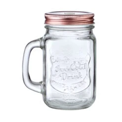 REFRESH 6x Trinkgläser Mason Mit Deckel 450ml -Bestes Möbelhaus Geschäft BUN00872 1