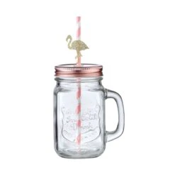 REFRESH 6x Trinkgläser Mason Mit Deckel 450ml -Bestes Möbelhaus Geschäft BUN00872 2