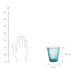 WATER COLOUR 4x Gläser Mit Luftblasen 290ml -Bestes Möbelhaus Geschäft BUN00883 2