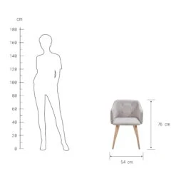 ROCK 'N' SOUL Stuhl 2er-Set Grau -Bestes Möbelhaus Geschäft BUN01299 3