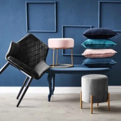 VELVET Stuhl Samt 2er-Set Grau -Bestes Möbelhaus Geschäft BUN01301 4