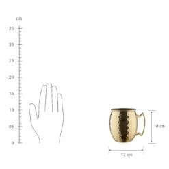 MOSCOW MULE 4x Becher Gehämmert 470ml -Bestes Möbelhaus Geschäft BUN01351 3