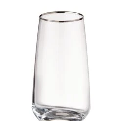 TOUCH OF SILVER 6x Longdrinkgläser Mit Silberrand 480ml -Bestes Möbelhaus Geschäft BUN01425 2