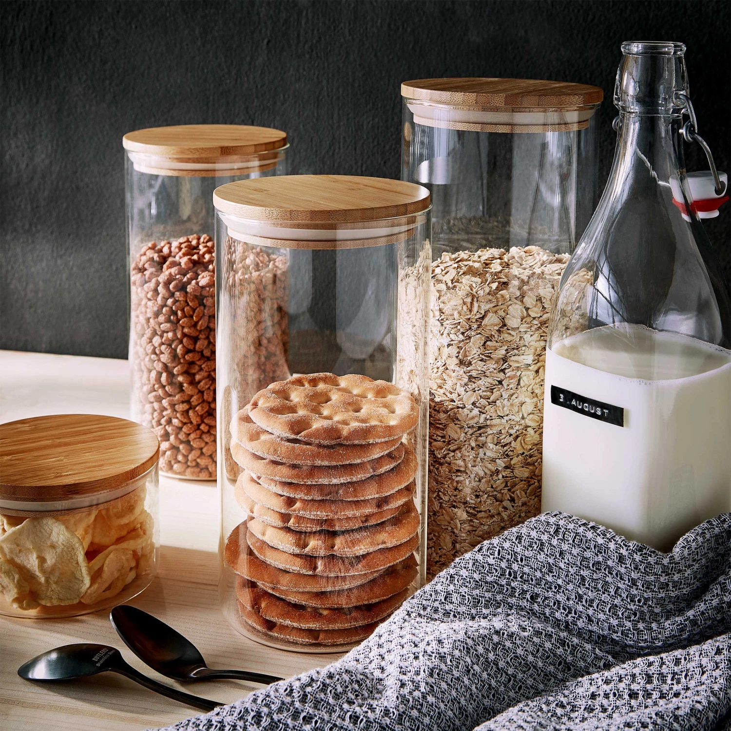 WOODLOCK 4x Vorratsgläser 960ml 2 WOODLOCK 4x Vorratsgläser 960ml – Bild 2