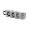 ORNAMENTS 4x Tasse Mit Goldrand 350ml