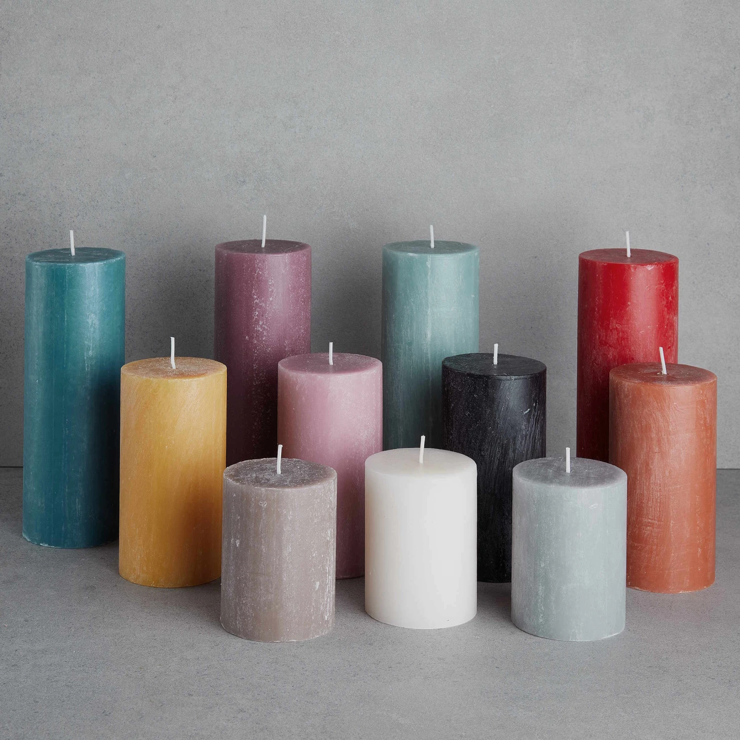 RUSTIC 6x Stumpenkerze Höhe 9cm 18 RUSTIC 6x Stumpenkerze Höhe 9cm – Bild 18