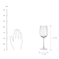 MODERN TIMES 6x Weißweingläser Mit Rillen 400ml -Bestes Möbelhaus Geschäft BUN01836 3