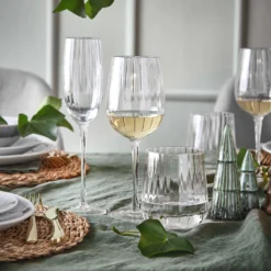 MODERN TIMES 6x Weißweingläser Mit Rillen 400ml -Bestes Möbelhaus Geschäft BUN01836 4