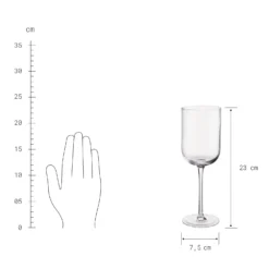 BARON 4x Weingläser Mit Rillen 390ml -Bestes Möbelhaus Geschäft BUN02074 3